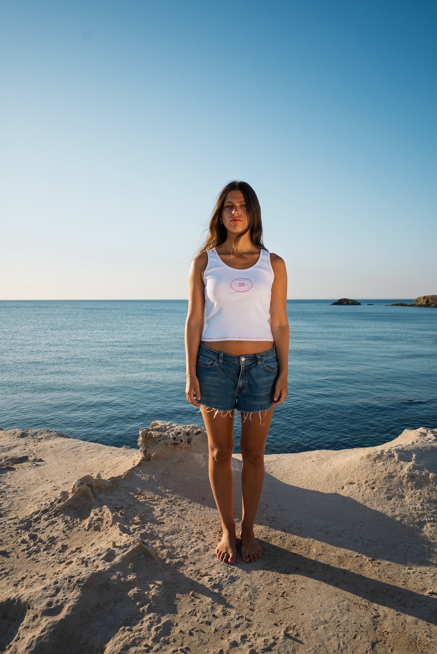 Sailor White Tank Top