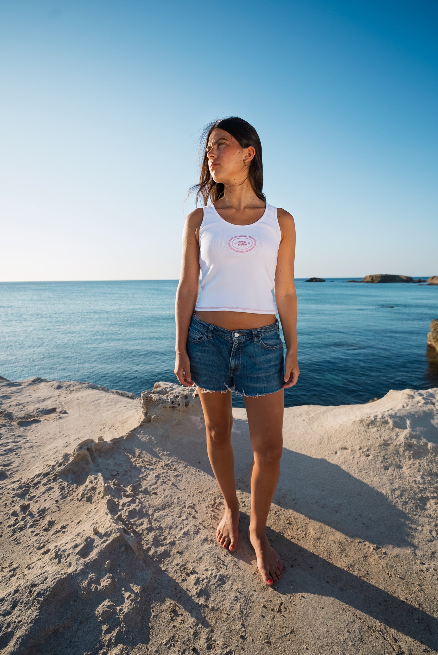 Sailor White Tank Top